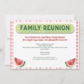 Summer Watermelon Family Reunion Einladung (Vorderseite)