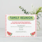 Summer Watermelon Family Reunion Einladung (Stehend Vorderseite)