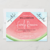 Summer Watermelon Family Wiedersehen Einladung (Vorderseite)
