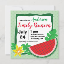 Summer Watermelon Family Wiedersehen Einladungen