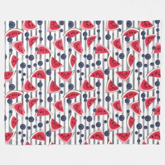 Summer Watermelon Fleecedecke (Vorderseite (Horizontal))