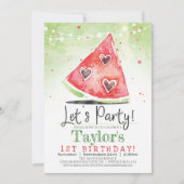 Summer Watermelon Geburtstagsparty Einladung (Vorderseite)