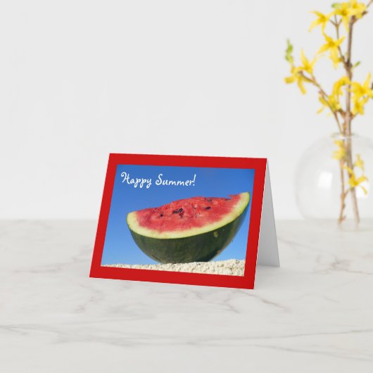 Summer Watermelon Greetings Karte (Gelbe Blume)
