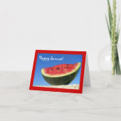 Summer Watermelon Greetings Karte (Vorderseite)