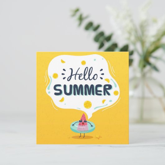 Summer Watermelon Grußkarte (Stehend Vorderseite)