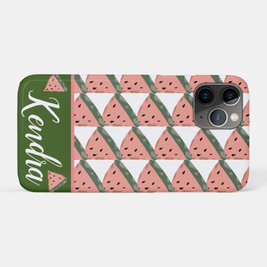 Summer Watermelon Illustration Muster Monogramm Case-Mate iPhone Hülle (Rückseite (Horizontal))