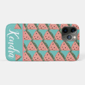 Summer Watermelon Illustration Muster Monogramm Case-Mate iPhone Hülle (Rückseite (Horizontal))