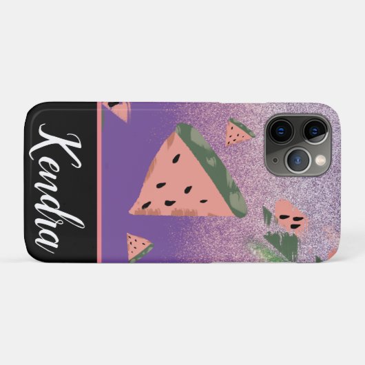 Summer Watermelon Illustration Pattern Sparkle Case-Mate iPhone Hülle (Rückseite (Horizontal))