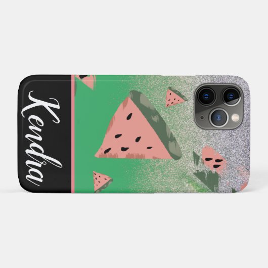 Summer Watermelon Illustration Pattern Sparkle Case-Mate iPhone Hülle (Rückseite (Horizontal))