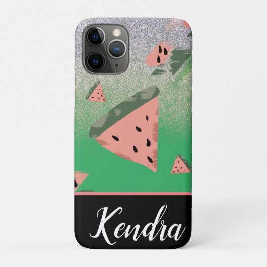 Summer Watermelon Illustration Pattern Sparkle Case-Mate iPhone Hülle (Rückseite)