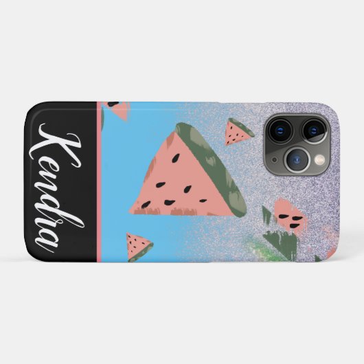 Summer Watermelon Illustration Pattern Sparkle Case-Mate iPhone Hülle (Rückseite (Horizontal))