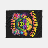 Summer Watermelon Jack-o-lantern Summerween Vibes Fleecedecke (Vorderseite (Horizontal))