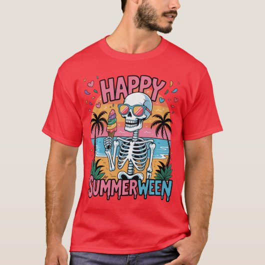 Summer Watermelon Jackolantern Happy Summerween Sk T-Shirt (Vorderseite)