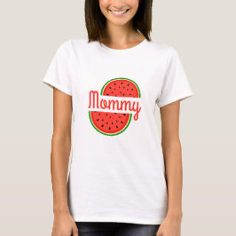 Summer Watermelon Mama Mommy To Be Baby Shower T-Shirt