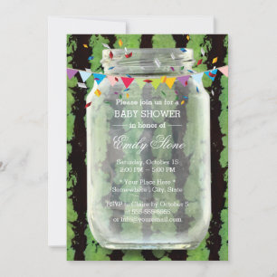 Summer Watermelon Mason Jar Baby Shower Einladung