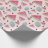 Summer Watermelon Muster Wasserfarbe Handgemalt Geschenkpapier (Ecke)