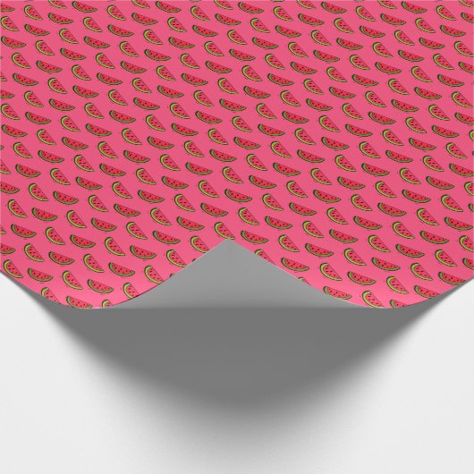 Summer Watermelon on Pink Pattern Geschenkpapier (Ecke)