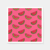 Summer Watermelon on Pink Pattern Serviette (Vorderseite)