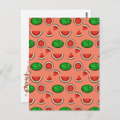 Summer Watermelon Pattern Postkarte (Vorne/Hinten)