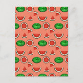 Summer Watermelon Pattern Postkarte (Vorderseite)