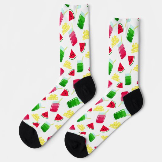 Summer Watermelon Pattern Socks Socken (Linkes Detail)