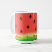 Summer Watermelon Personalisiert Kaffeetasse (Vorderseite Links)