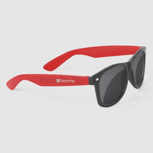 Summer Watermelon Pink Mit Monogramm Red Black (Rechts)