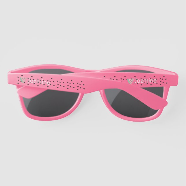 Summer Watermelon Pink Mit Monogramm tropischer Na (Rückseite)
