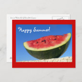 Summer Watermelon Postcard Postkarte (Vorne/Hinten)