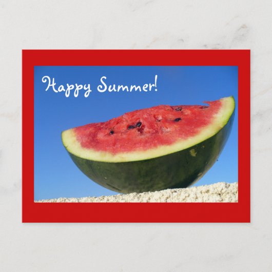 Summer Watermelon Postcard Postkarte (Vorderseite)