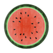 Summer Watermelon Slice Round Glass Cutting Board Schneidebrett (Vorderseite)