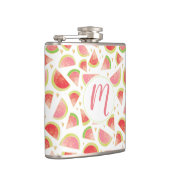 Summer Watermelon Slices & Gold Herzdesign Flachmann (Rechts)