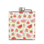 Summer Watermelon Slices & Gold Herzdesign Flachmann (Rückseite)