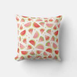 Summer Watermelon Slices & Gold Herzdesign Kissen