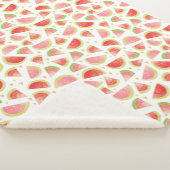 Summer Watermelon Slices & Gold Herzdesign Sherpadecke (3/4)