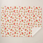 Summer Watermelon Slices & Gold Herzdesign Sherpadecke (Vorderseite (Horizontal))