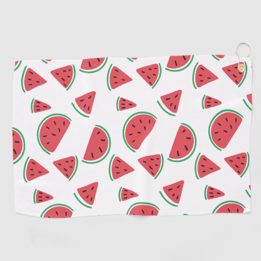 Summer Watermelon Slices Pattern Golfhandtuch (Horizontal)