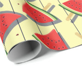 Summer Watermelon Slices Pattern, rot und grün Geschenkpapier (Rolleneckpunkt)