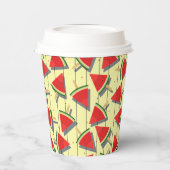Summer Watermelon Slices Pattern, rot und grün Pappbecher (Links)
