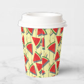 Summer Watermelon Slices Pattern, rot und grün Pappbecher (Rechts)