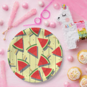 Summer Watermelon Slices Pattern, rot und grün Pappteller (Party)