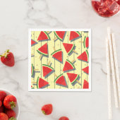 Summer Watermelon Slices Pattern, rot und grün Serviette (Beispiel)