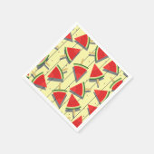 Summer Watermelon Slices Pattern, rot und grün Serviette (Ecke)
