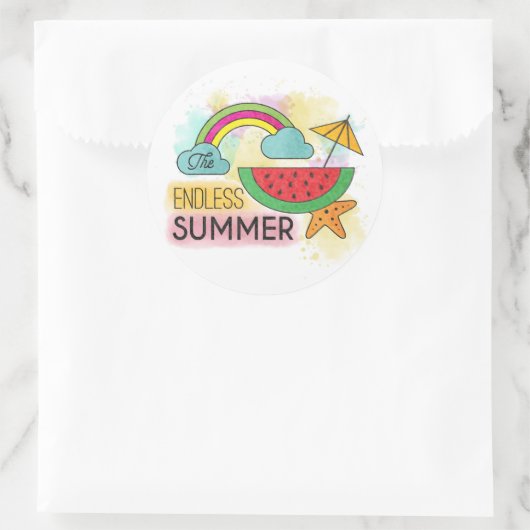 Summer Watermelon Sunshine Rainbow Sticker (Tasche)