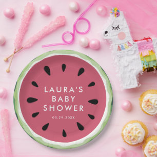 Summer Watermelon Sweet Little Baby Dusche Pappteller