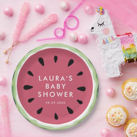 Summer Watermelon Sweet Little Baby Dusche Pappteller (Party)