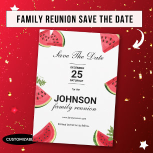 Summer Watermelon Theme Family Wiedersehen White Save The Date