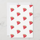 Summer Watermelon Theme Family Wiedersehen White Save The Date (Rückseite)