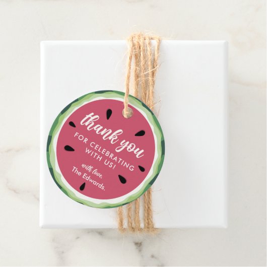 Summer Watermelon Vielen Dank Baby Dusche Geschenkanhänger (Beispiel)