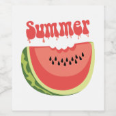 Summer Watermelon Weinetikett (Einzelnes Label)